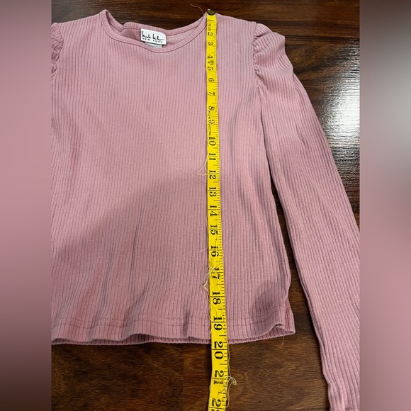 Nicole Miller Dusty Pink Ribbed Blouse - Picture 6 of 7